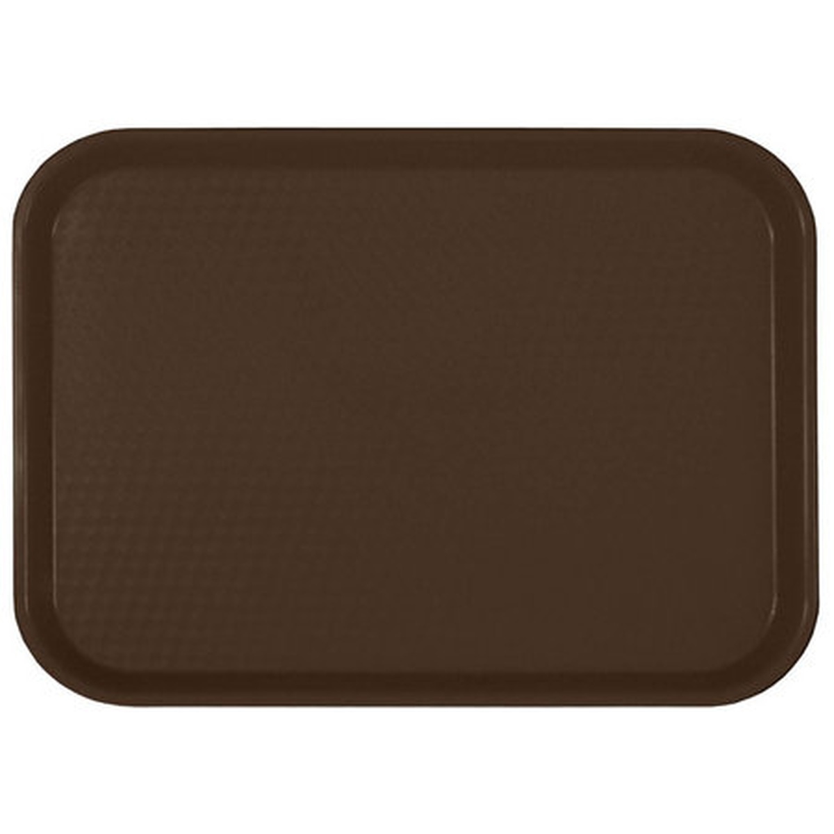 Thunder Group brown rectangular polypropylene fast food tray, 16-1/4 inches by 12 inches, top view