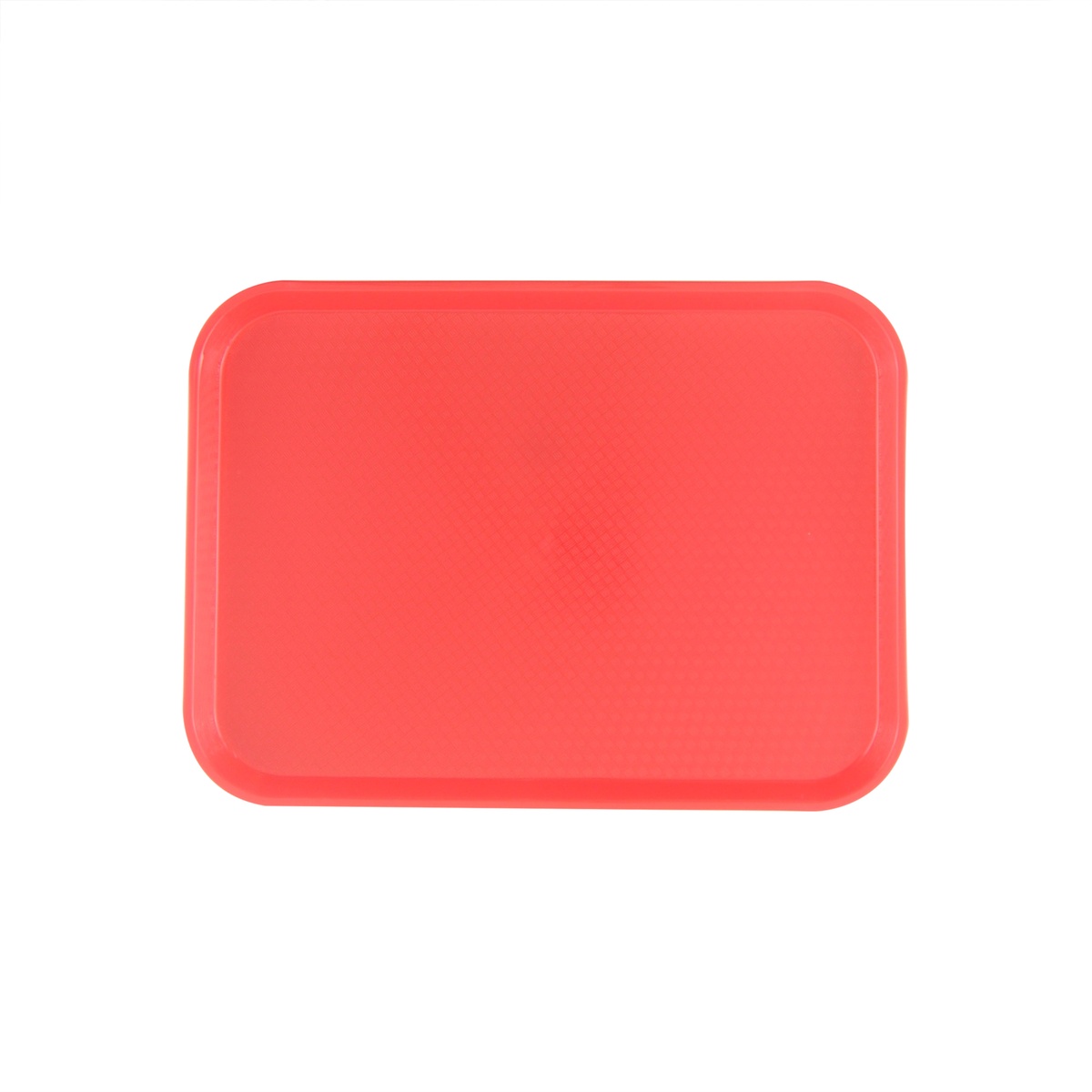 Thunder Group rectangular polypropylene fast food tray with rounded corners, shown from above