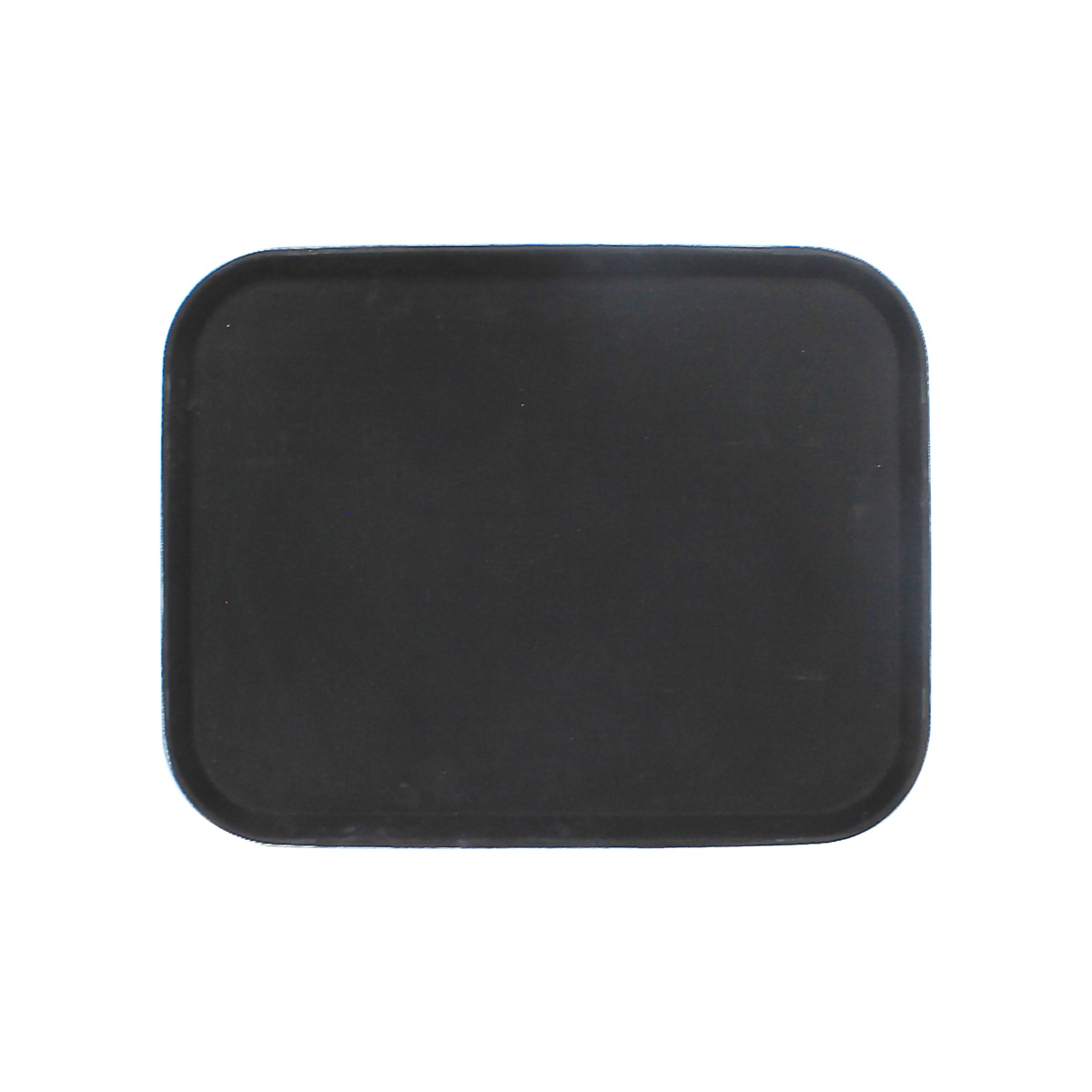 Thunder Group PLFFT1418BK black rectangular fast food tray, top-down view