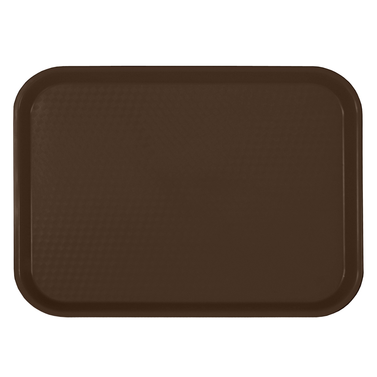 Thunder Group PLFFT1418BR brown rectangular polypropylene fast food tray, top view