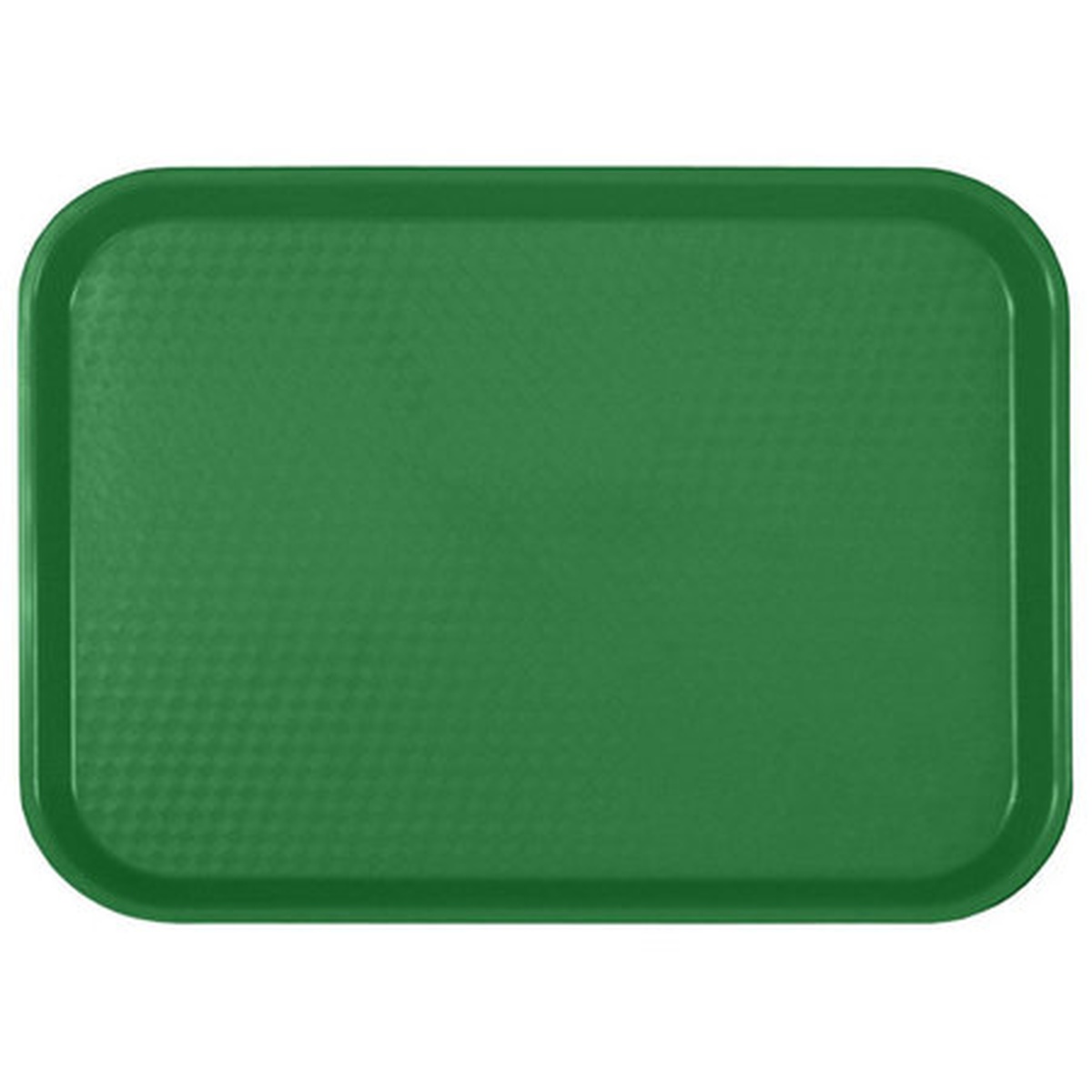 Thunder Group PLFFT1418GR green rectangular polypropylene fast food tray top view