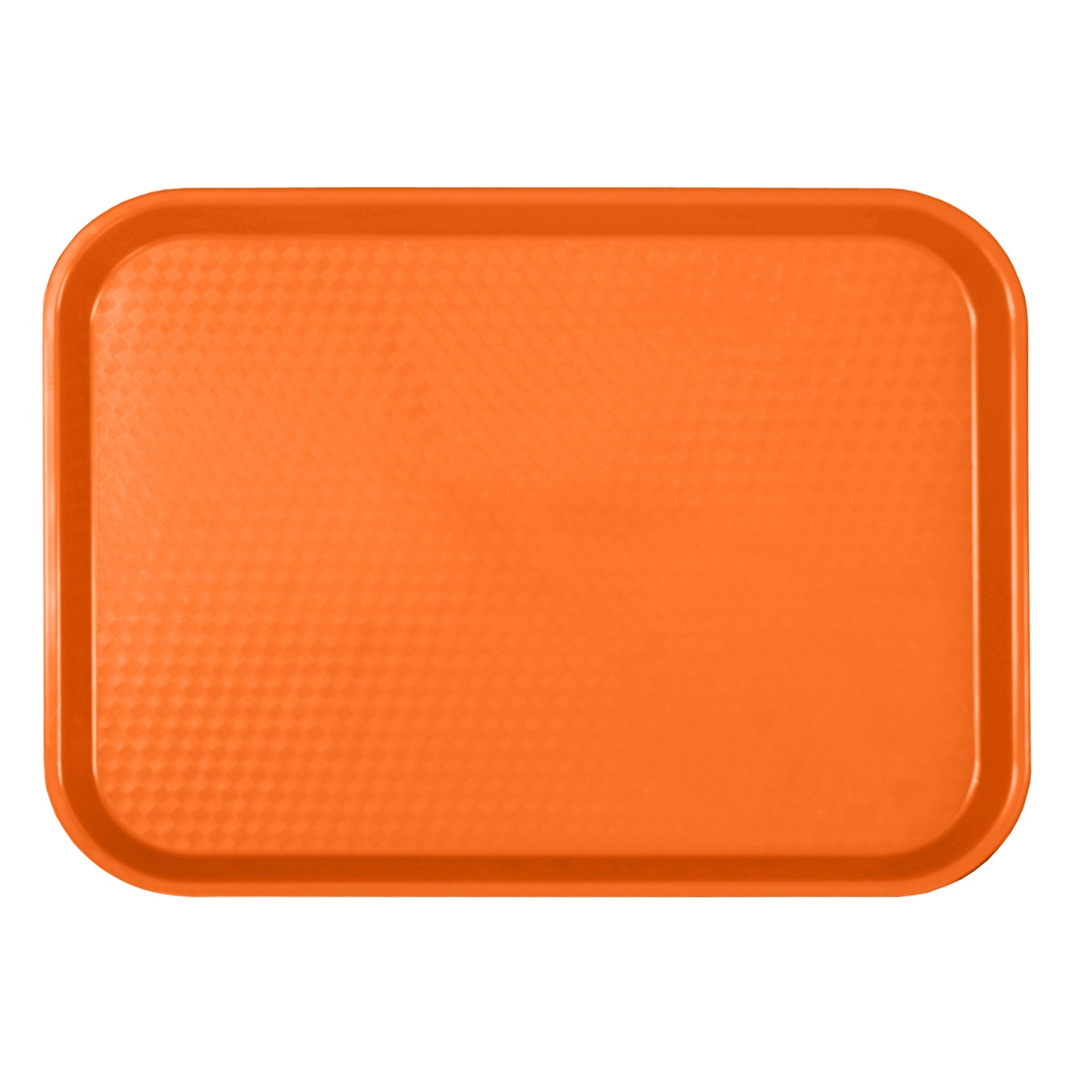 Thunder Group PLFFT1418RR orange rectangular polypropylene fast food tray, top view