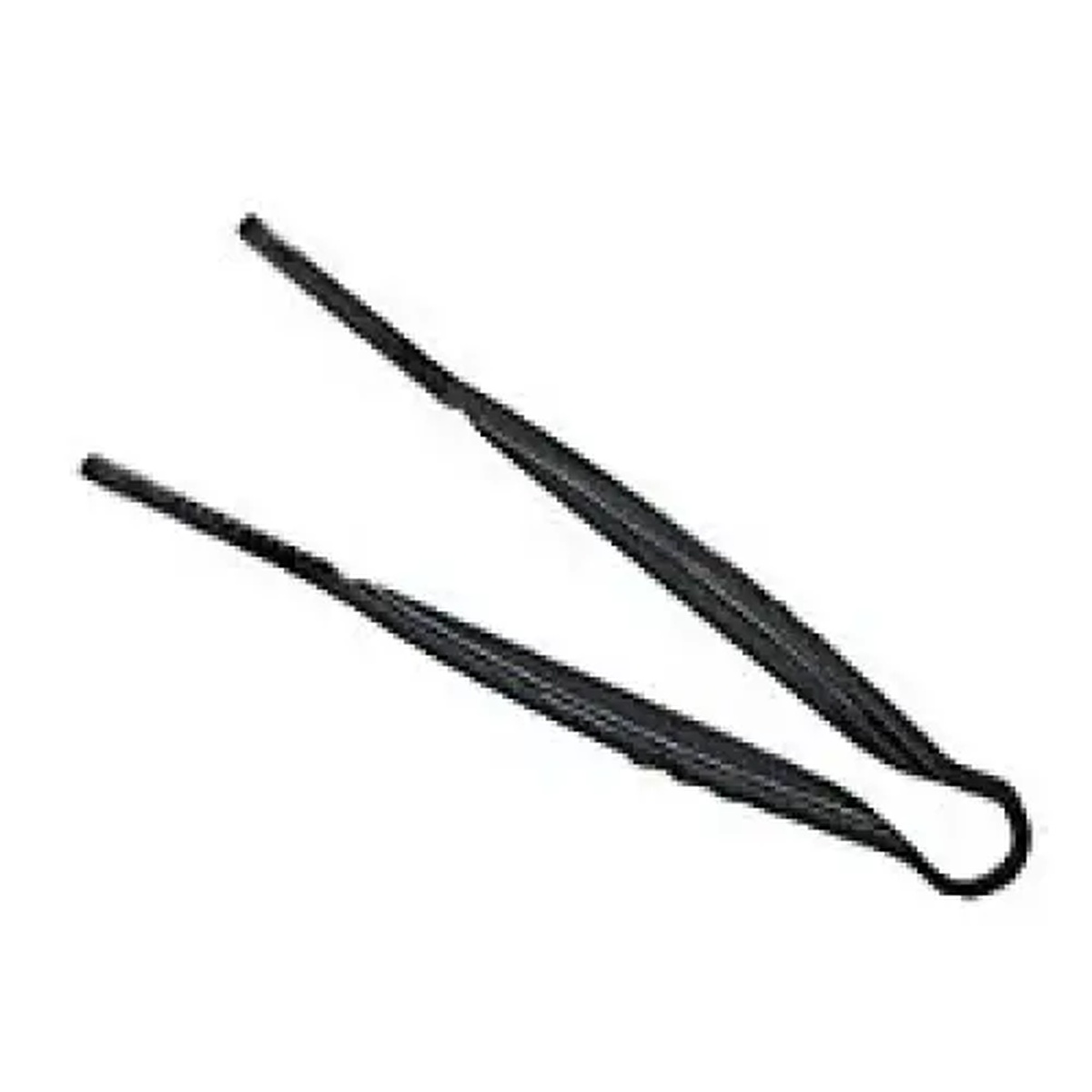 Thunder Group PLFTG009BK 9-inch black polycarbonate flat-grip serving tongs