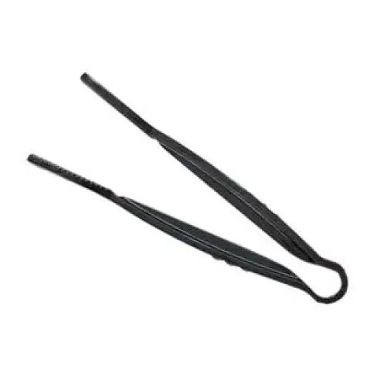 Thunder Group PLFTG012BK 12-inch black polycarbonate flat-grip serving tongs