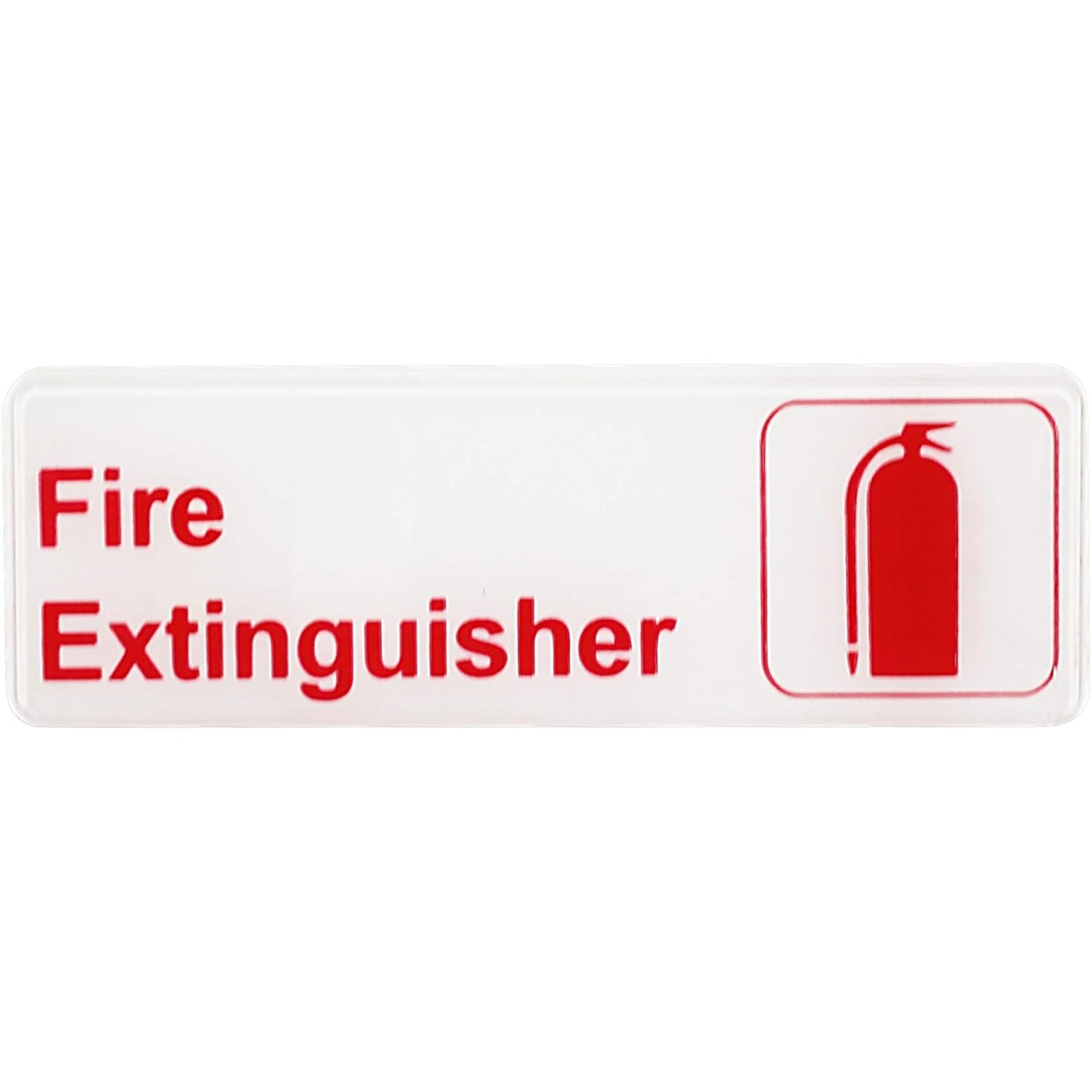 Thunder Group PLIS9316RD Fire Extinguisher sign with red text and fire extinguisher pictogram on white background