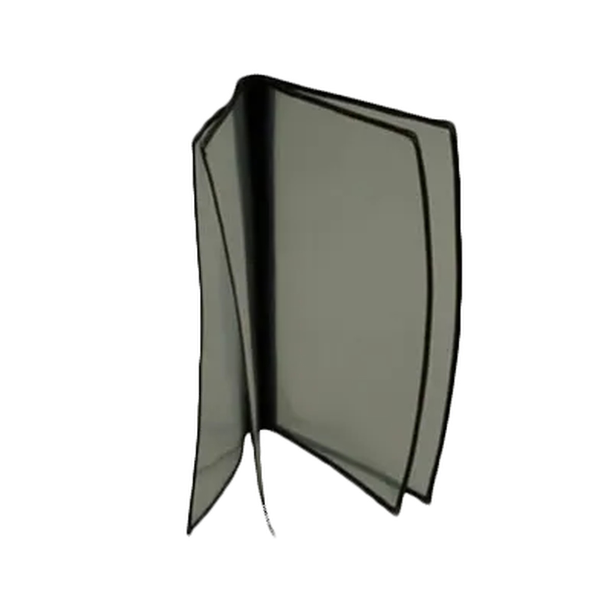 Thunder Group PLMENU-4 black four-page book fold menu cover standing open