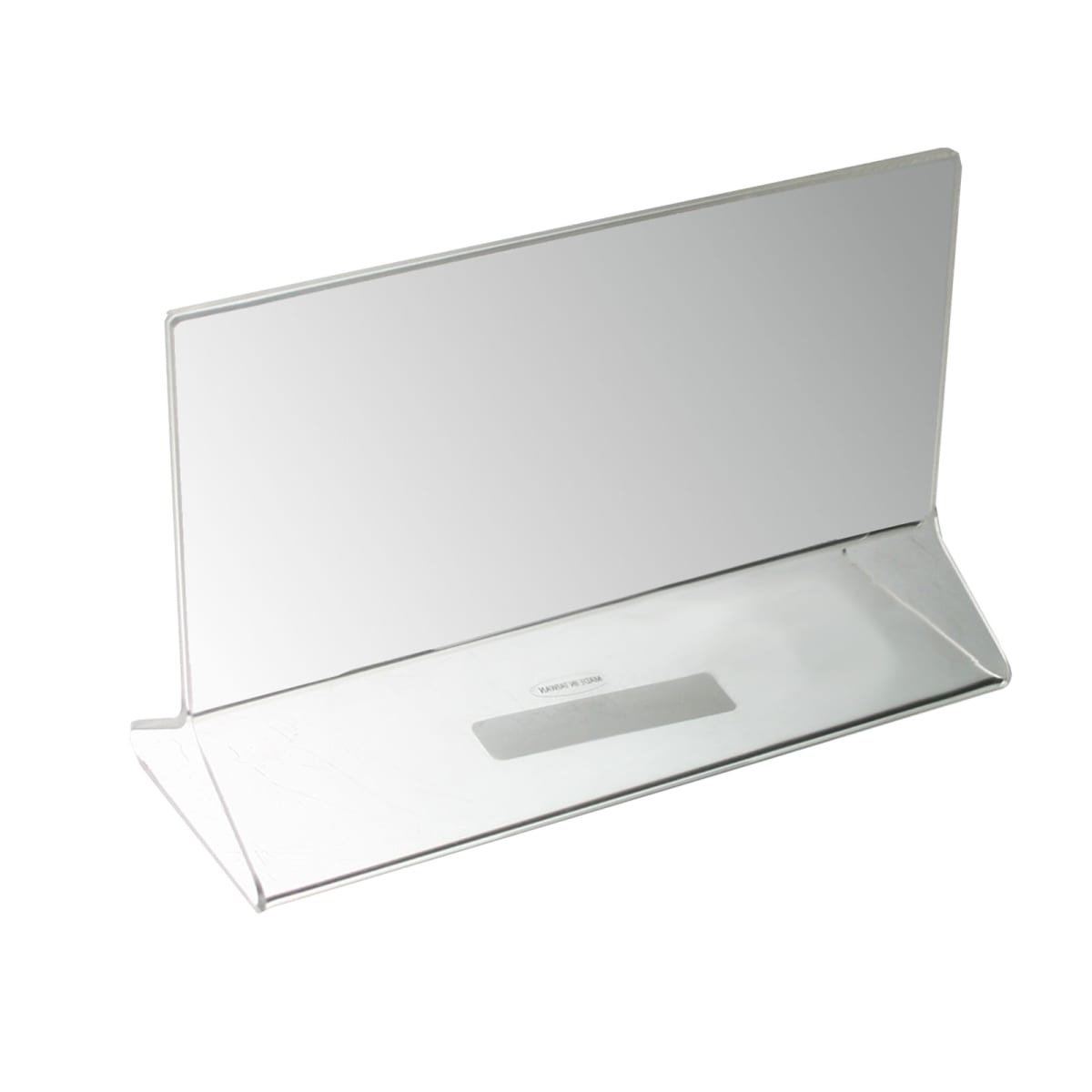 Thunder Group PLMH001 clear acrylic table card holder with flat base and double-sided insert panel
