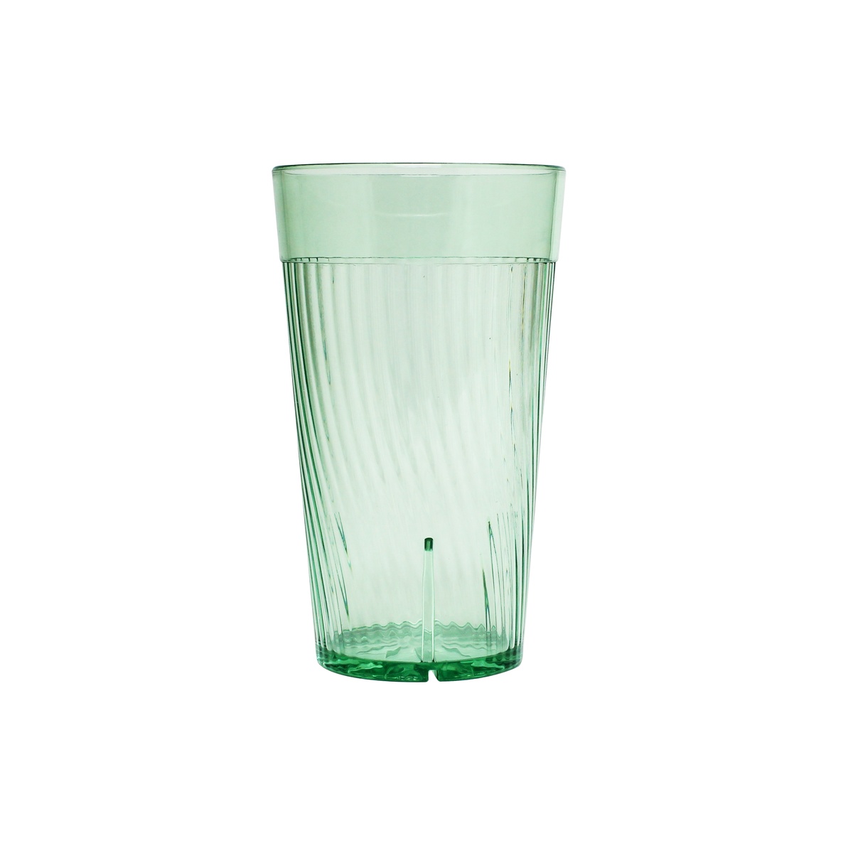 Thunder Group Belize 12 oz green polycarbonate tumbler with swirl design and starburst base