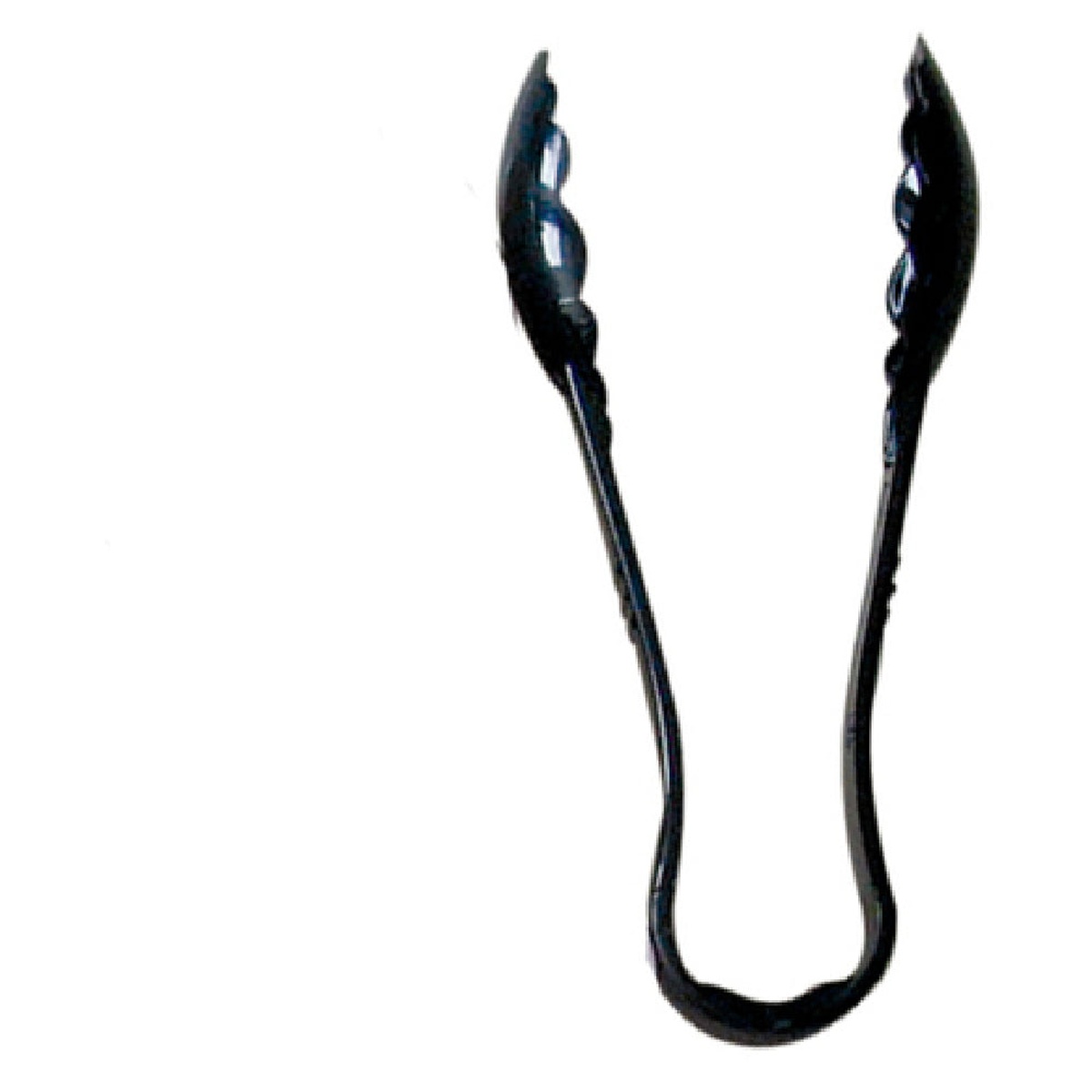 Thunder Group PLSGTG006BK 6-inch black polycarbonate scallop serving tongs