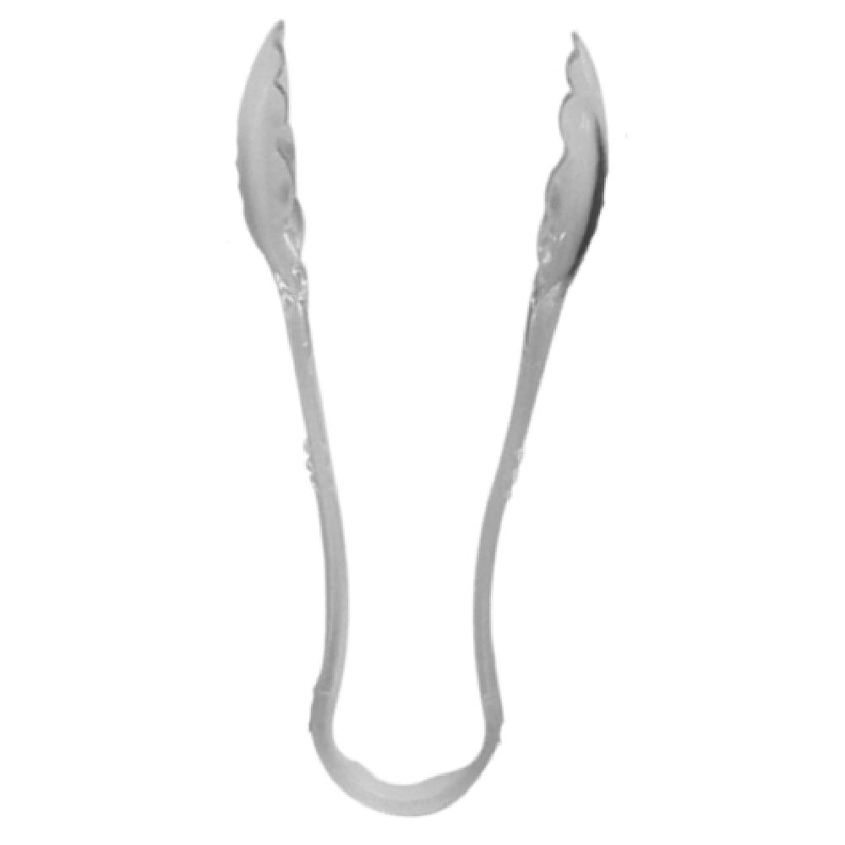Thunder Group PLSGTG009CL 9-inch clear polycarbonate scallop serving tongs