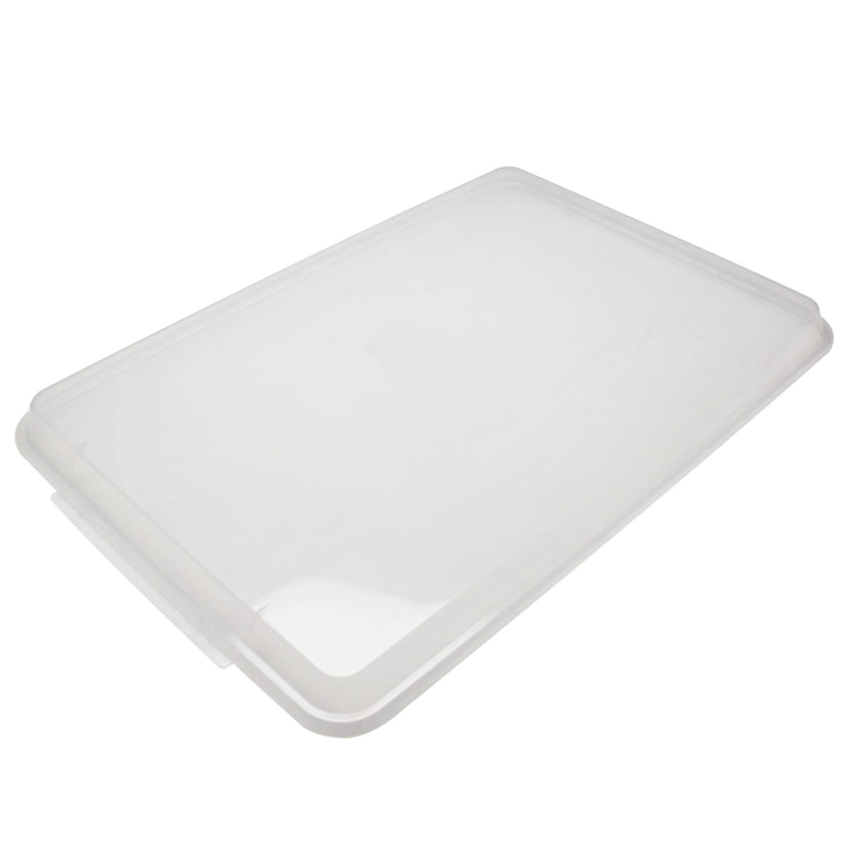 Thunder Group PLSP1826C full-size clear polypropylene sheet pan cover, 18 x 26 inches, angled view on white background