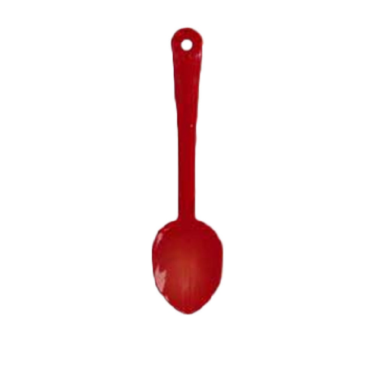Thunder Group PLSS211RD red solid polycarbonate serving spoon, 13 inches, with hanging hole