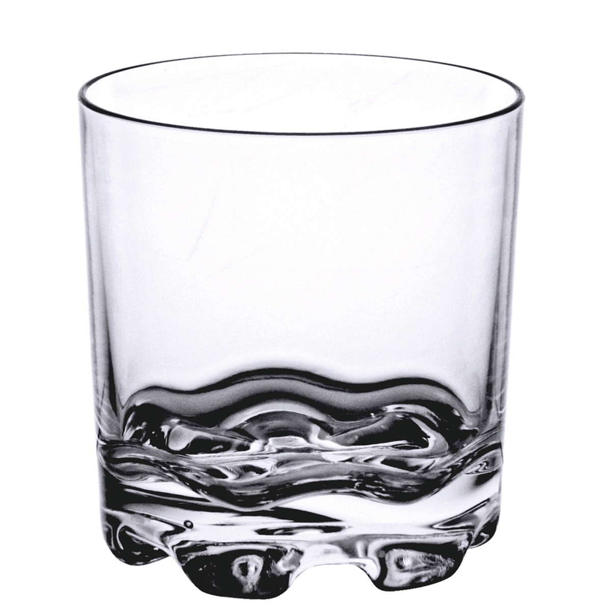 Thunder Group PLTHRG010C 10 oz clear polycarbonate rocks glass with sculpted heavy base