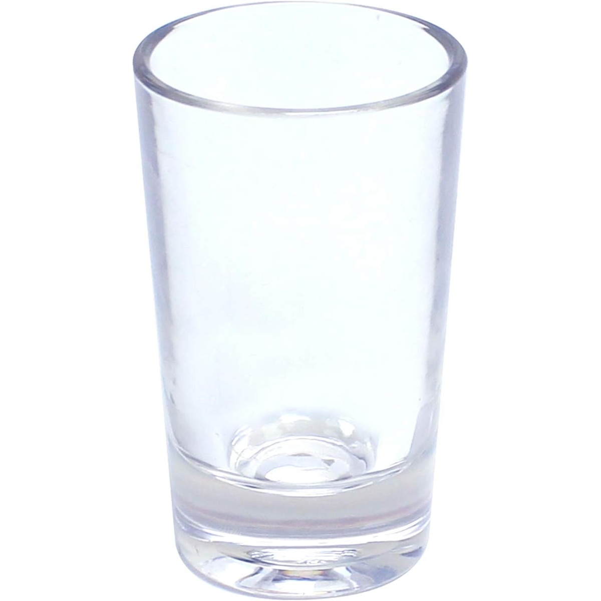 Thunder Group PLTHSG001CC 1 oz clear polycarbonate shot glass with heavy base, front view