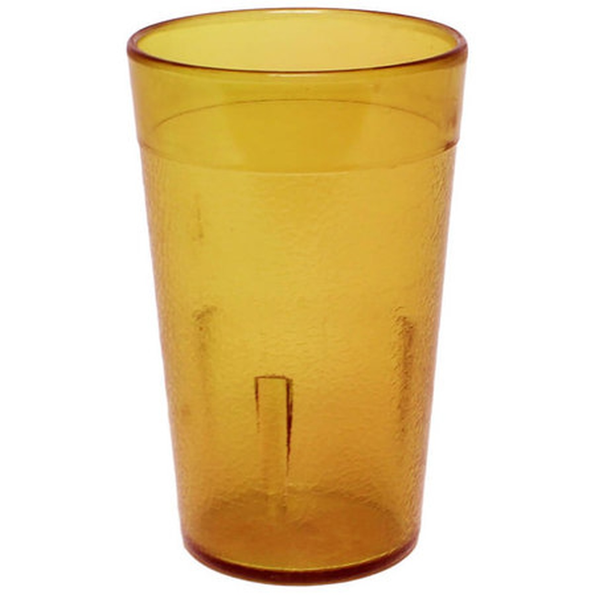 Thunder Group 5 oz amber pebbled plastic stackable tumbler