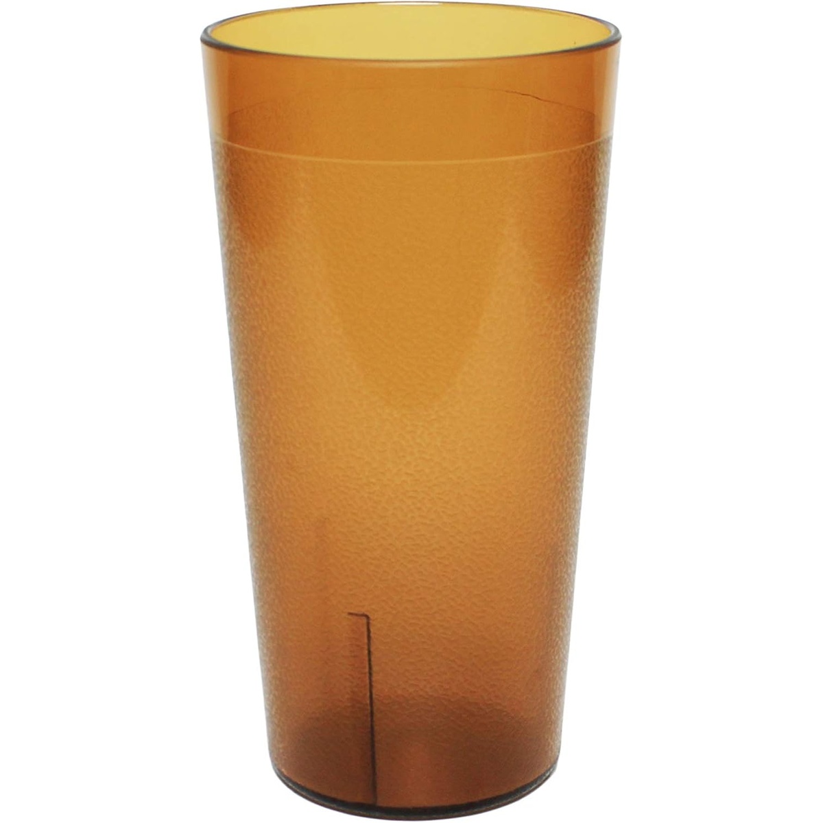 Thunder Group PLTHTB020A 20 oz amber plastic tumbler with textured exterior