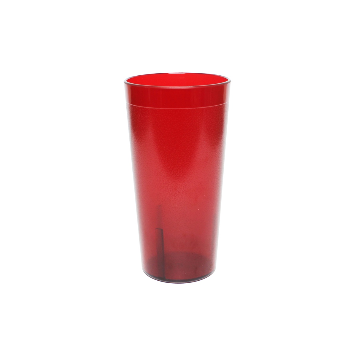 Thunder Group 20 oz red plastic stackable tumbler on white background