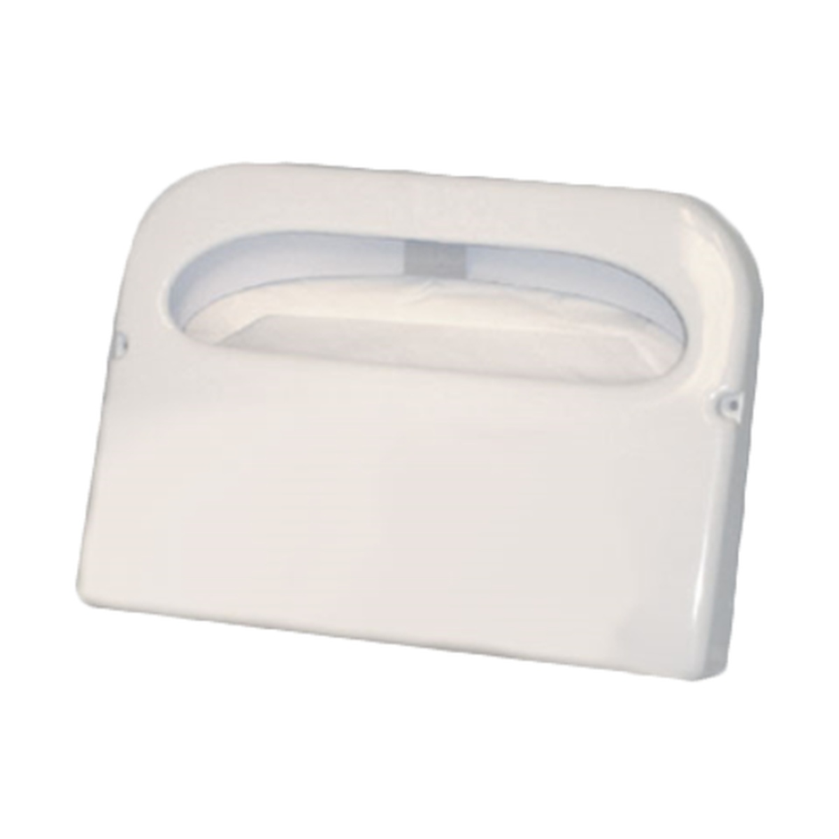 Thunder Group PLTSCD3812 white plastic half-fold toilet seat cover dispenser, front view