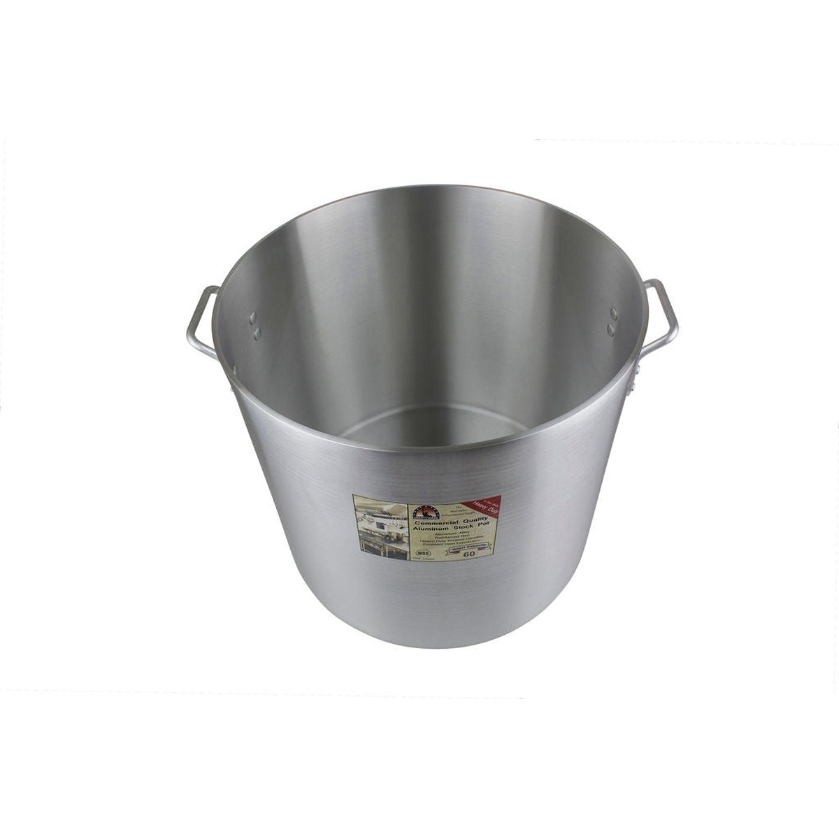 Interior view of Libertyware stock pot showing riveted handles