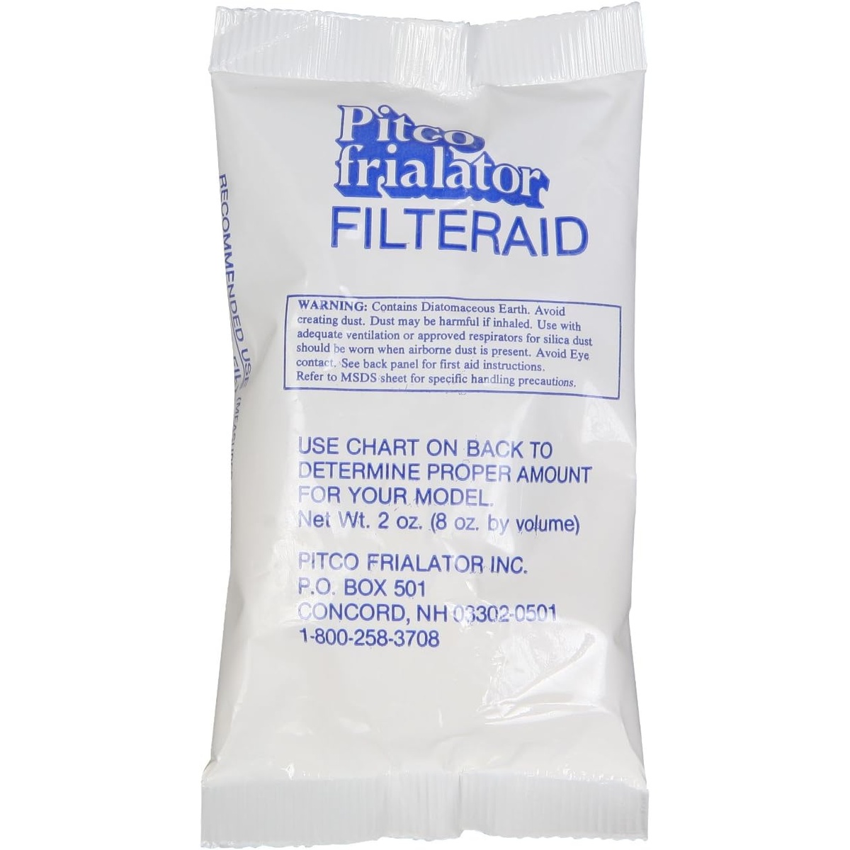 Pitco Frialator PP10733 FilterAid Filter Powder 2 oz white packet