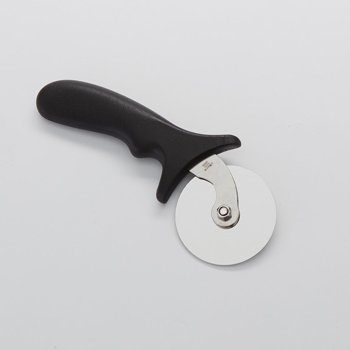 American Metalcraft PPC2 pizza cutter with black plastic handle and stainless steel wheel
