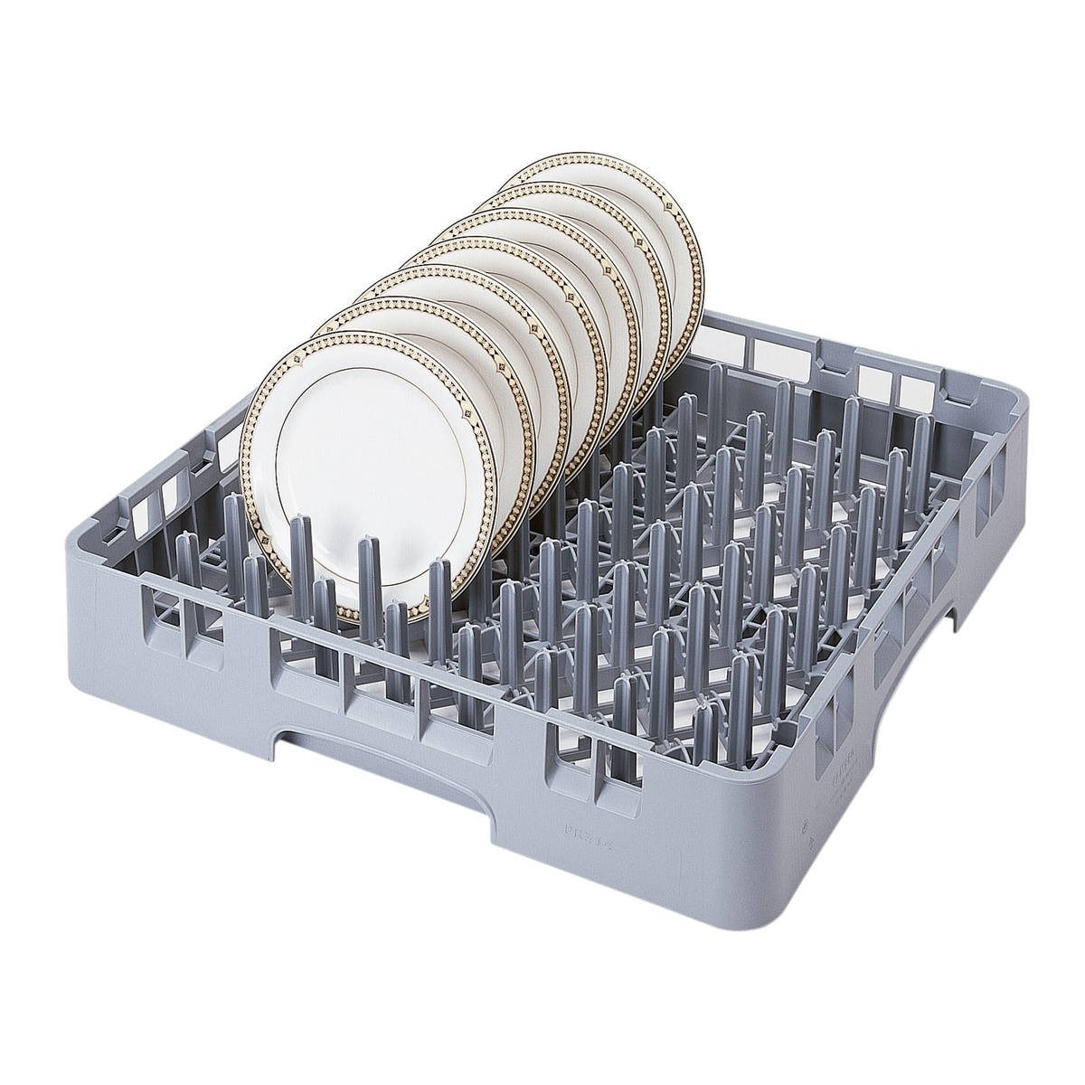Cambro Camrack peg rack holding standard plates