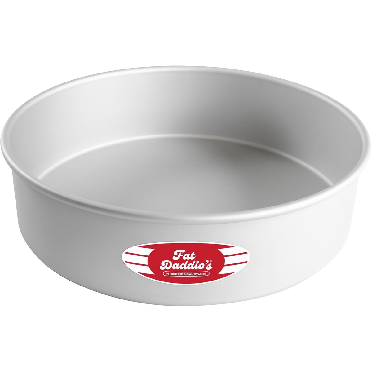 Fat Daddio's PRD-123 12x3 inch round anodized aluminum cake pan with solid bottom and straight sides