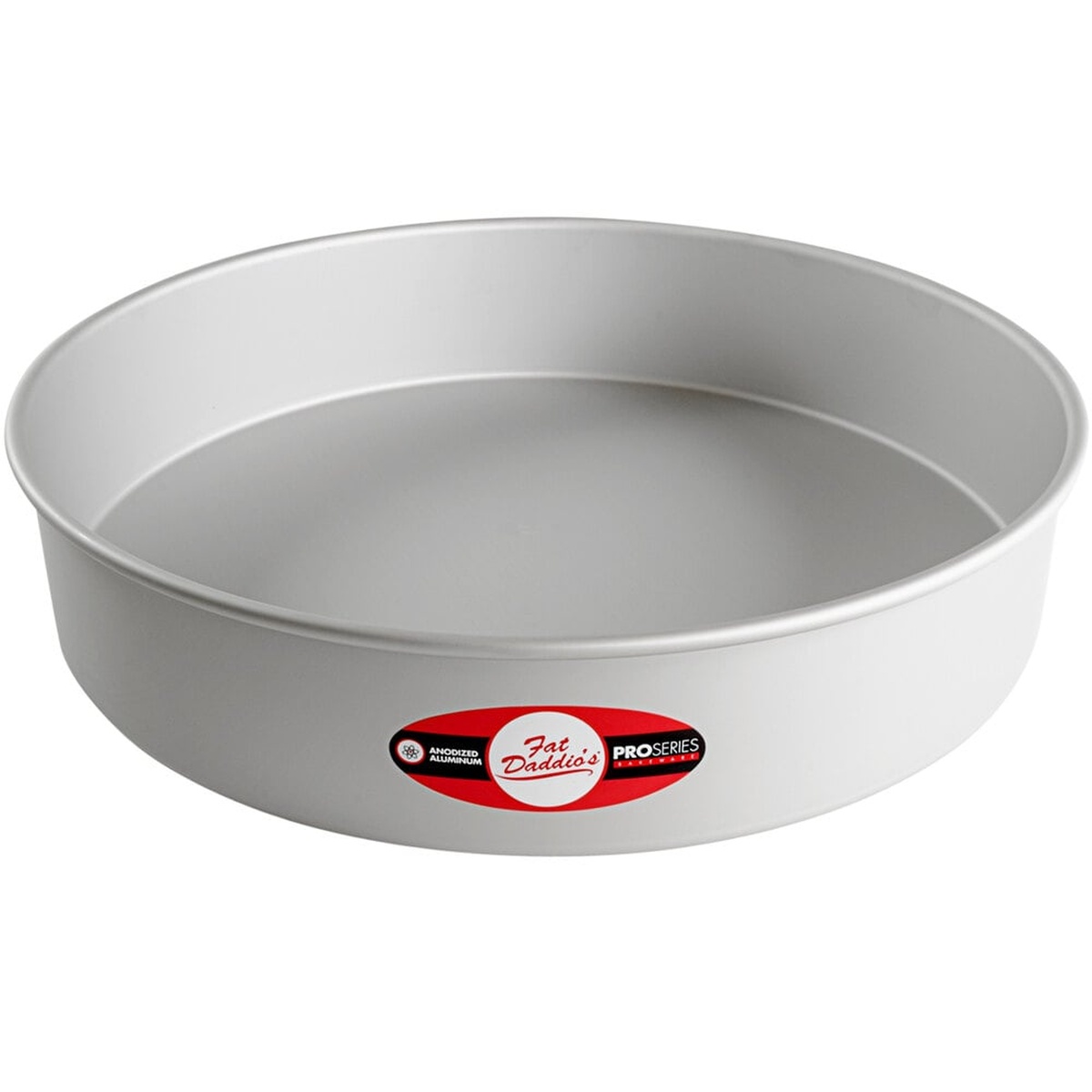 Fat Daddio's PRD-143 14-inch round anodized aluminum straight-sided cake pan with ProSeries label