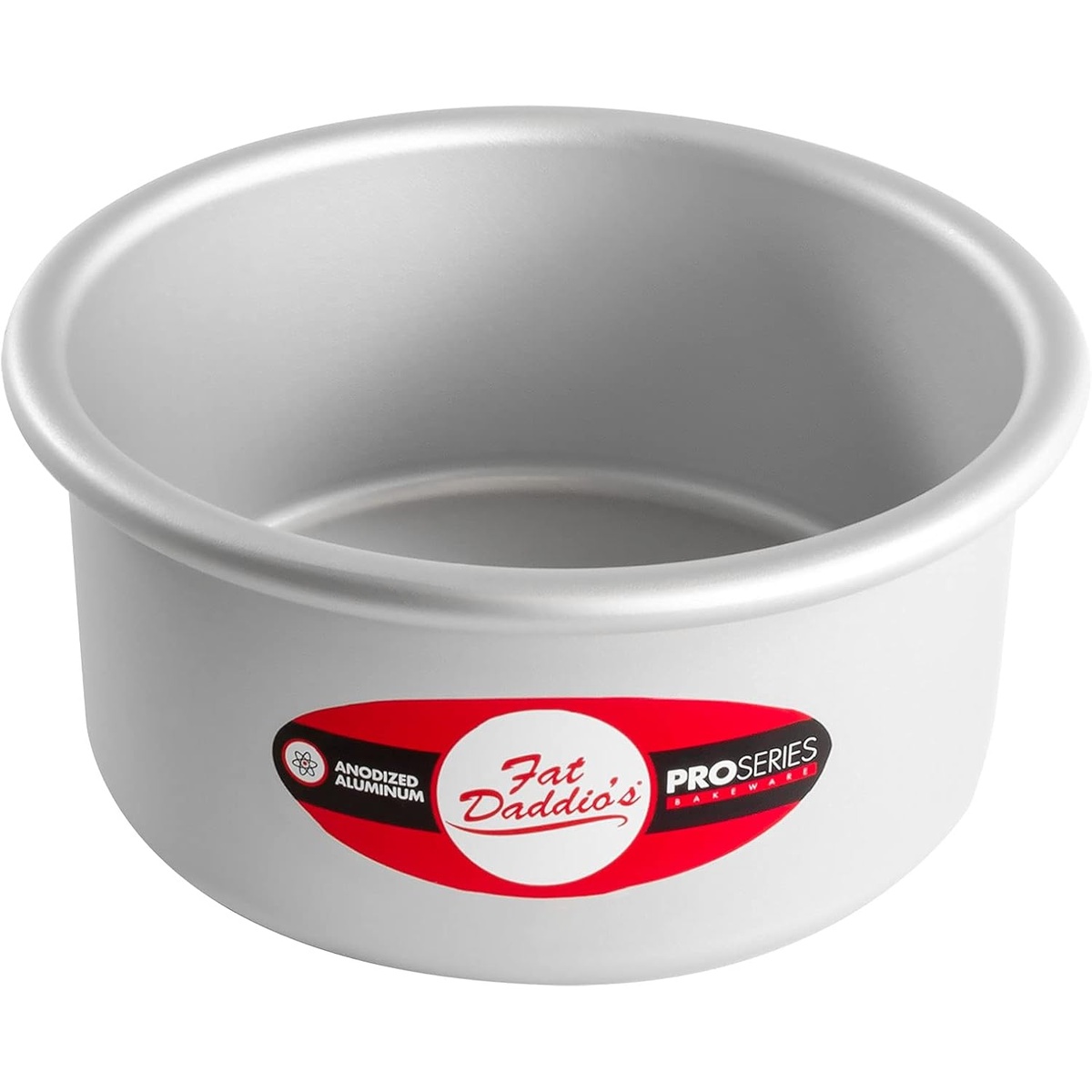 Fat Daddio's PRD-63 6-inch round anodized aluminum cake pan with ProSeries label
