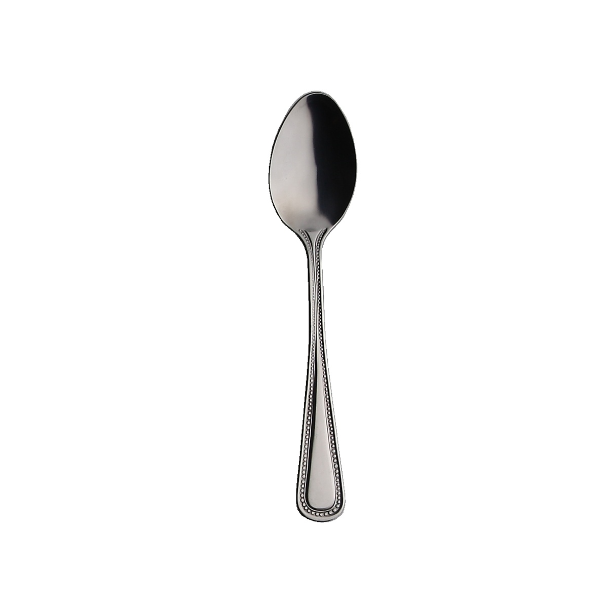 Libertyware Primrose teaspoon with beaded edge handle and mirror polished bowl