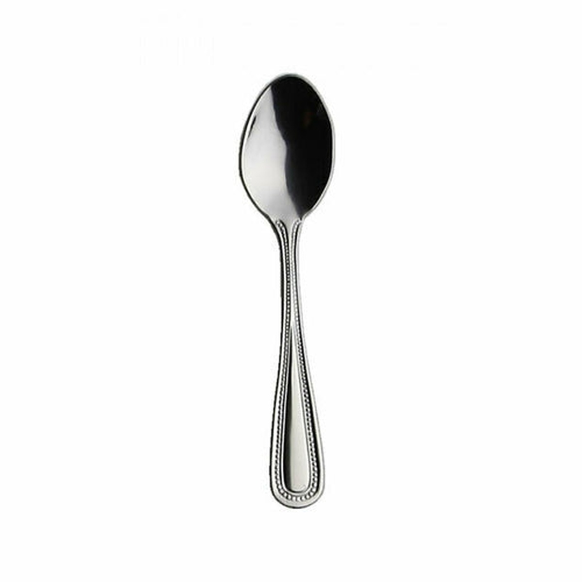 Libertyware Primrose PRM8 After Dinner Spoon with beaded handle detail and mirror polished finish