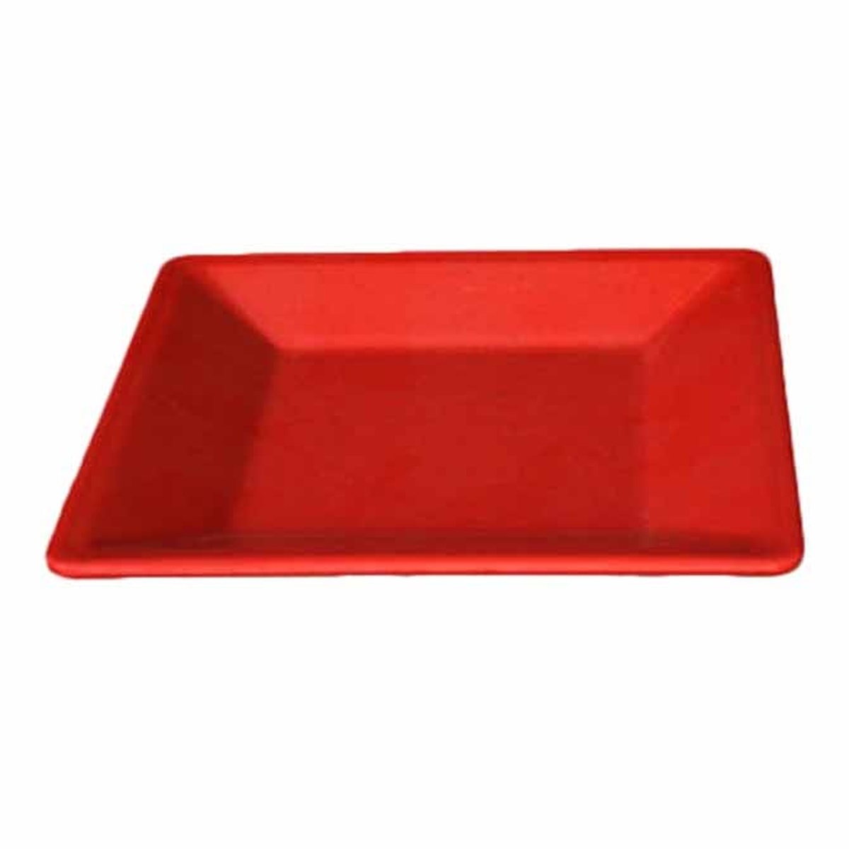 Thunder Group PS3214RD Passion Red square melamine plate with wide rim, 13-3/4 inch