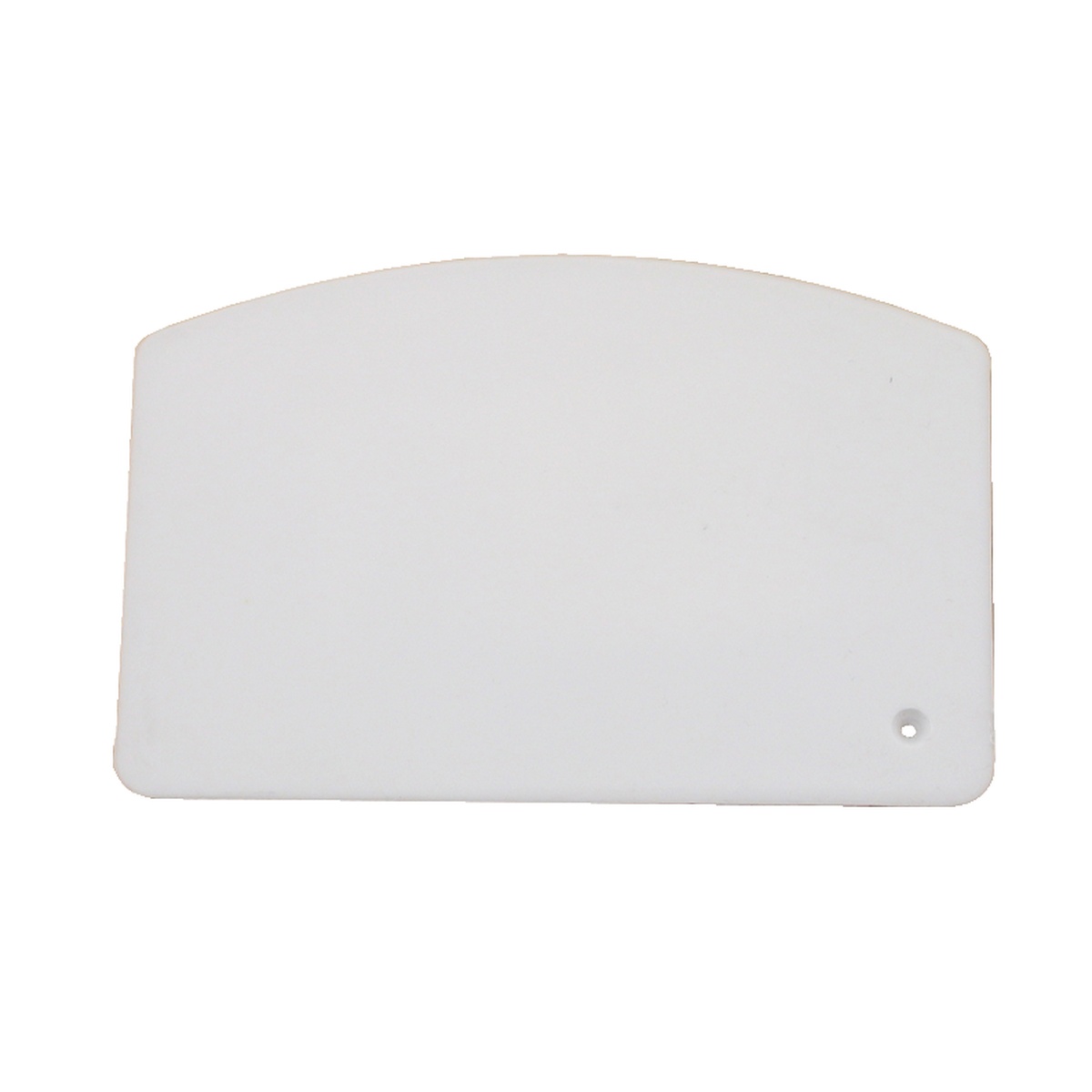 Libertyware PS46 white flexible polypropylene plastic dough and bowl scraper, 6 inch by 4 inch