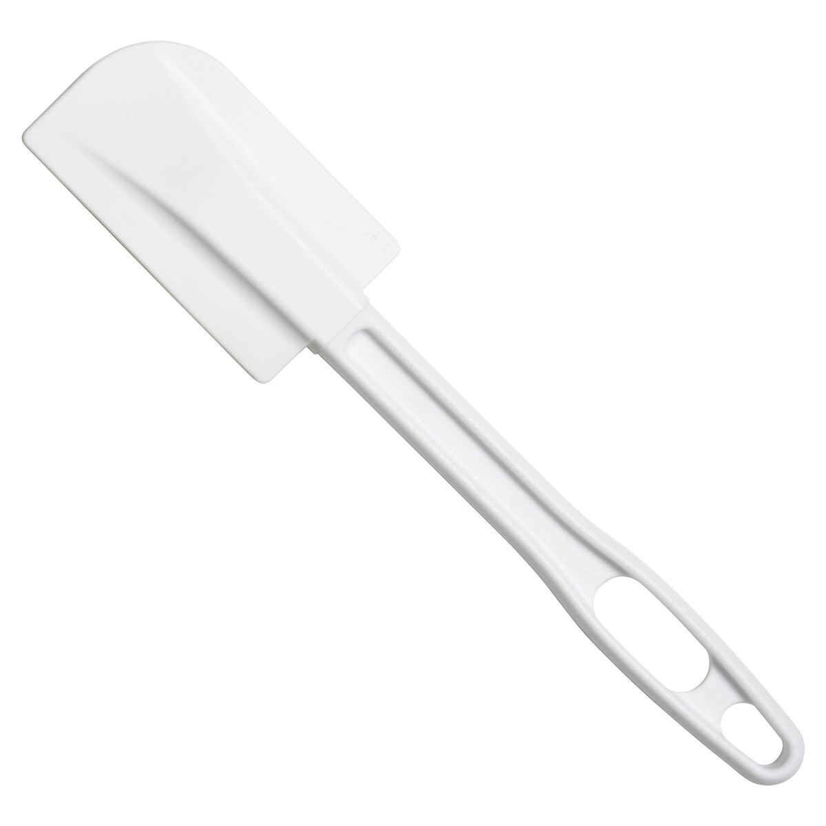 Winco PSC-10 10-inch flat blade plastic scraper showing the full profile
