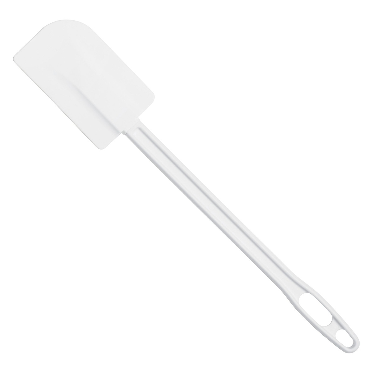 Winco PSC-16 16-inch white flat blade plastic scraper full view