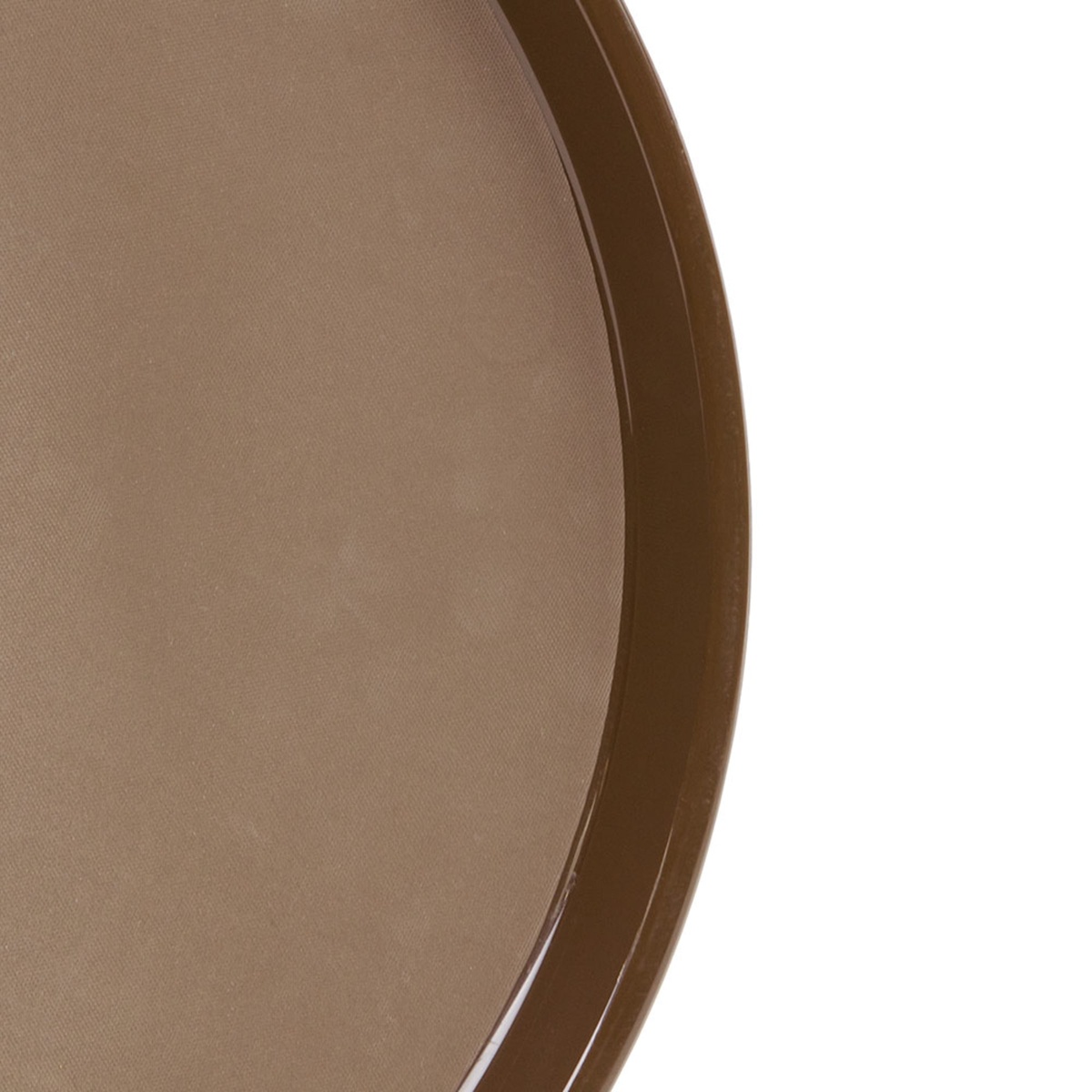 Close-up of the textured Polytread non-skid surface on the Cambro PT1600167 brown serving tray