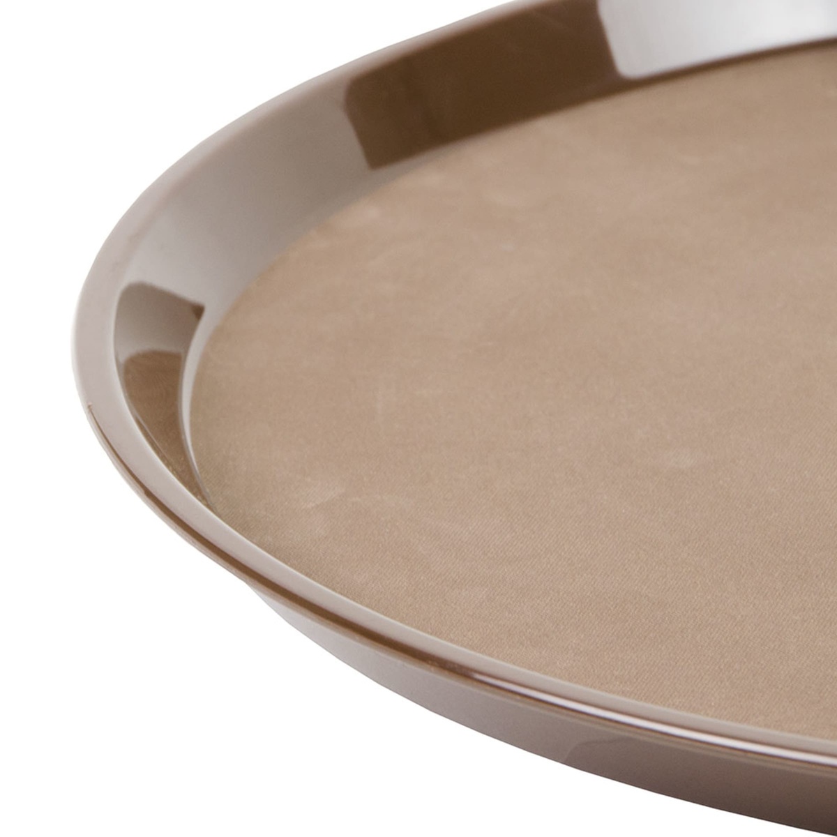Close-up of Cambro PT1600167 tray rim showing integrated Dri-Stak stacking lugs