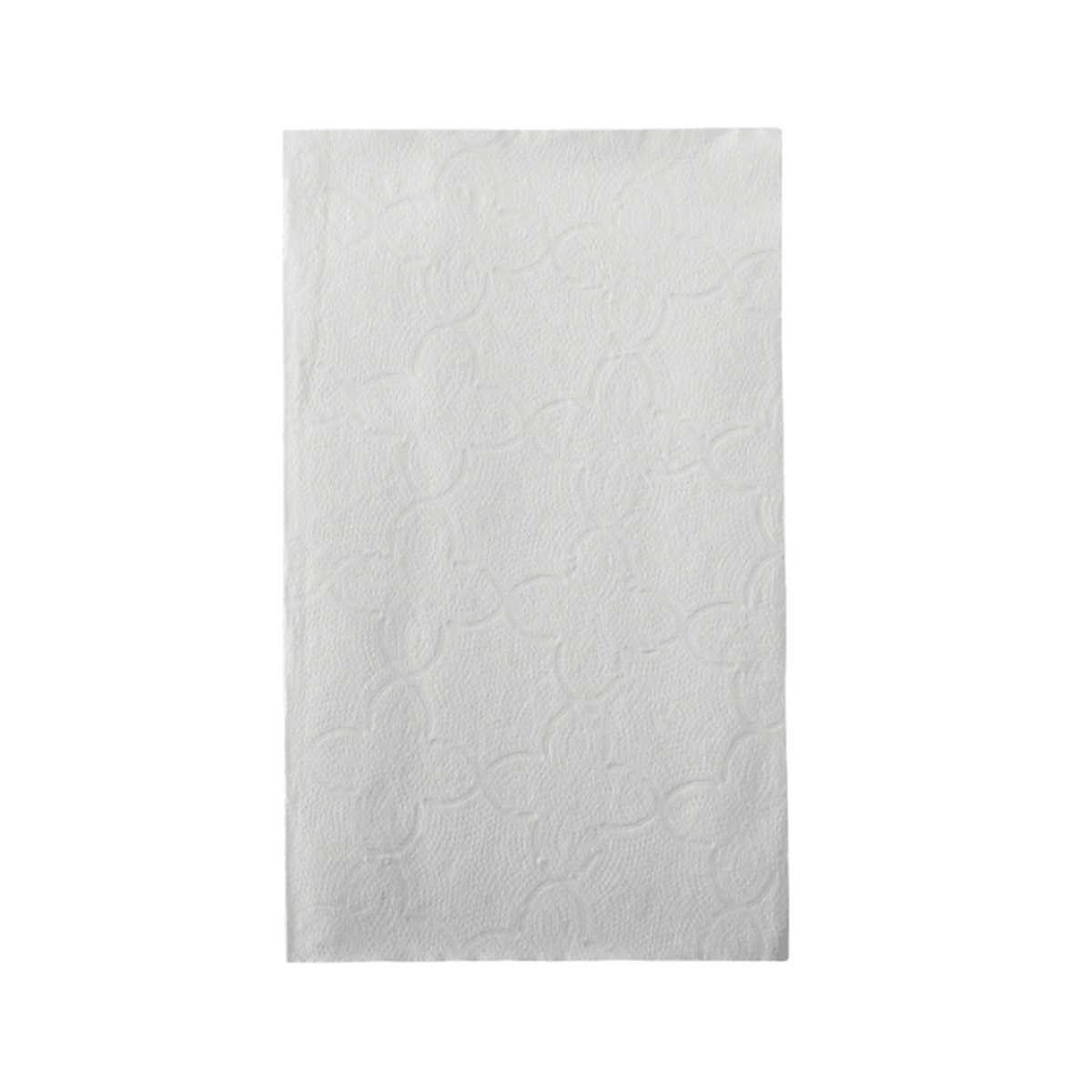 Single Nova white 2-ply interfolded napkin showing embossed texture detail