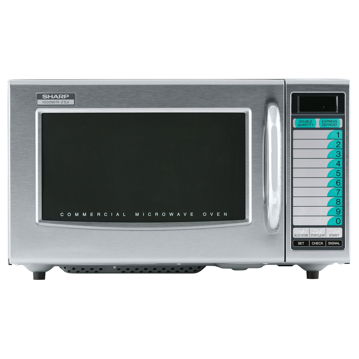 Sharp R-21LVF commercial microwave oven front view