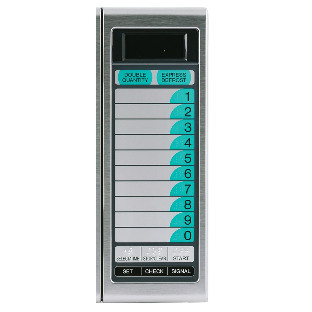 Sharp R-21LVF touch control panel with numbered memory pads