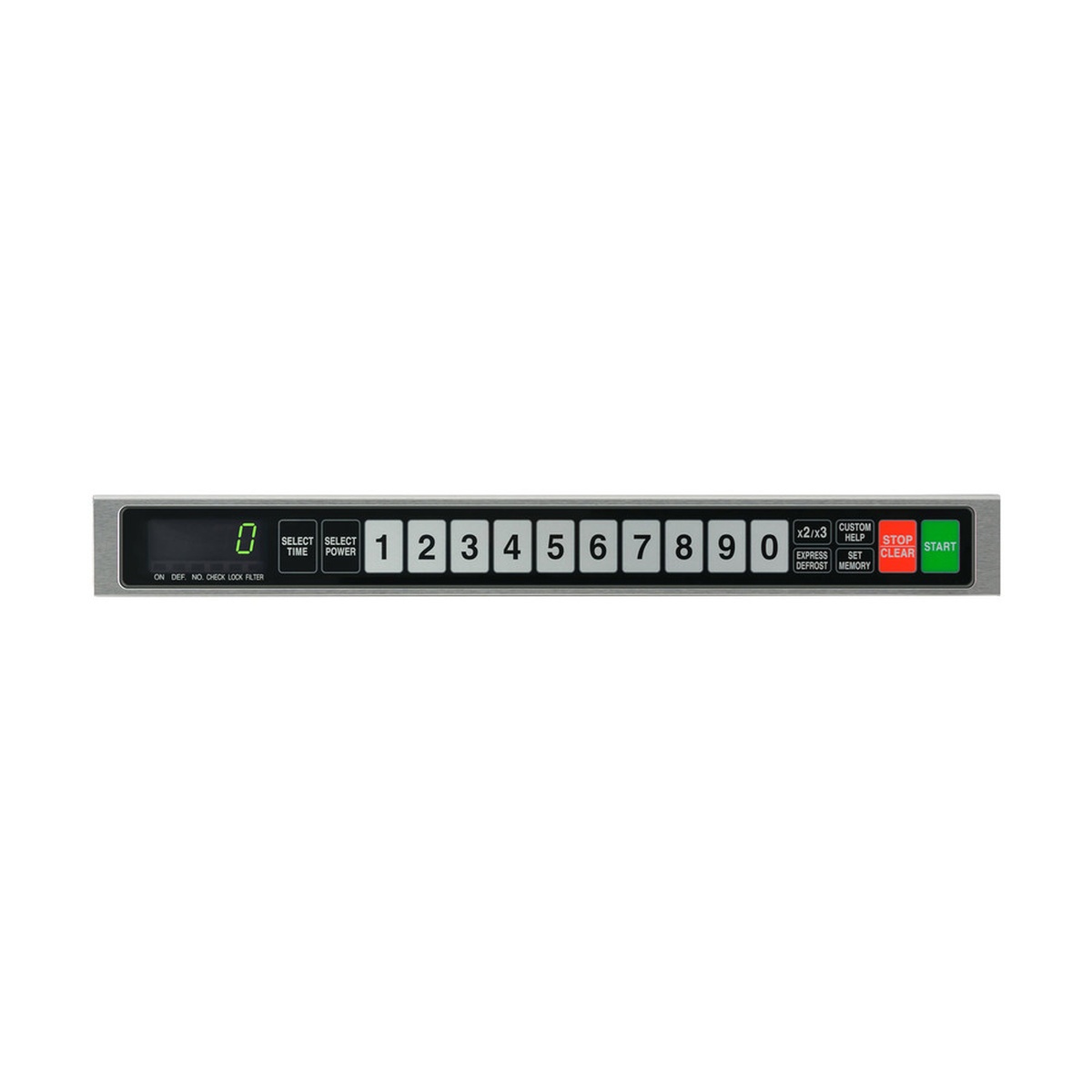 Close-up of Sharp TwinTouch microwave control panel