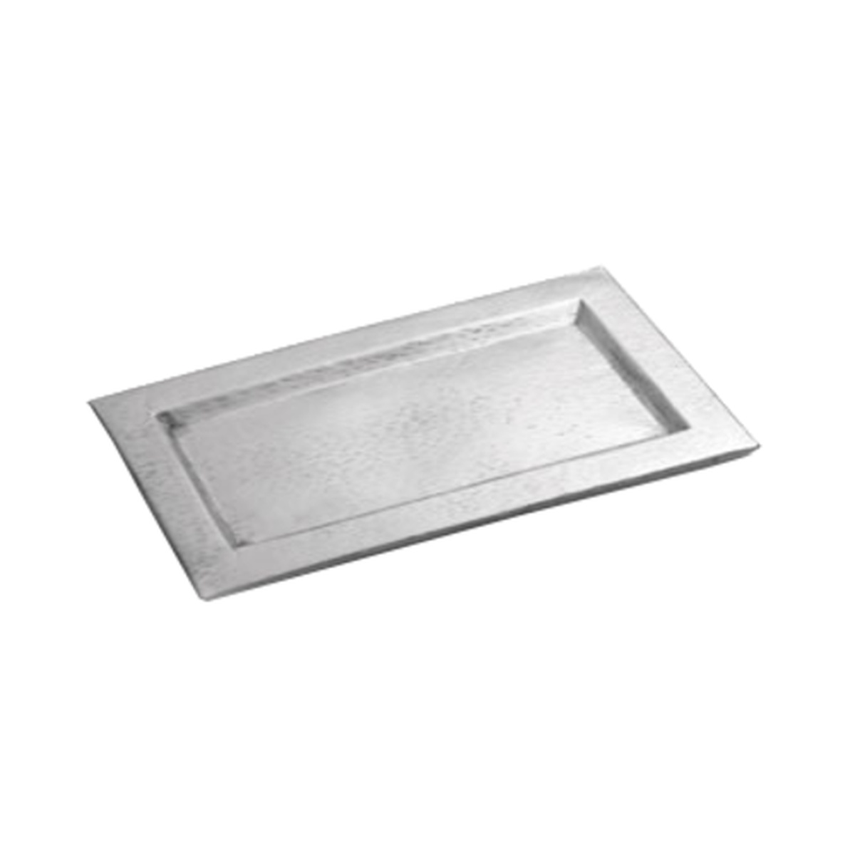 TableCraft R169 Remington Collection rectangular stainless steel tray with rice pattern surface