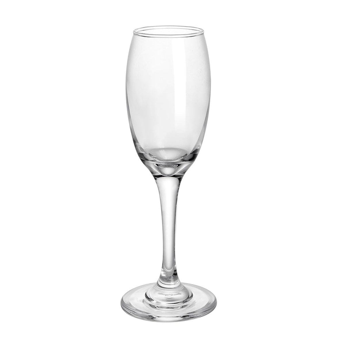 Enhanced Glassware R1806LB 5-3/4 oz Teardrop flute glass on white background