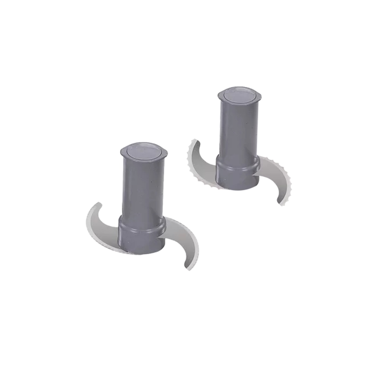 Smooth S-blade assembly for commercial food processor