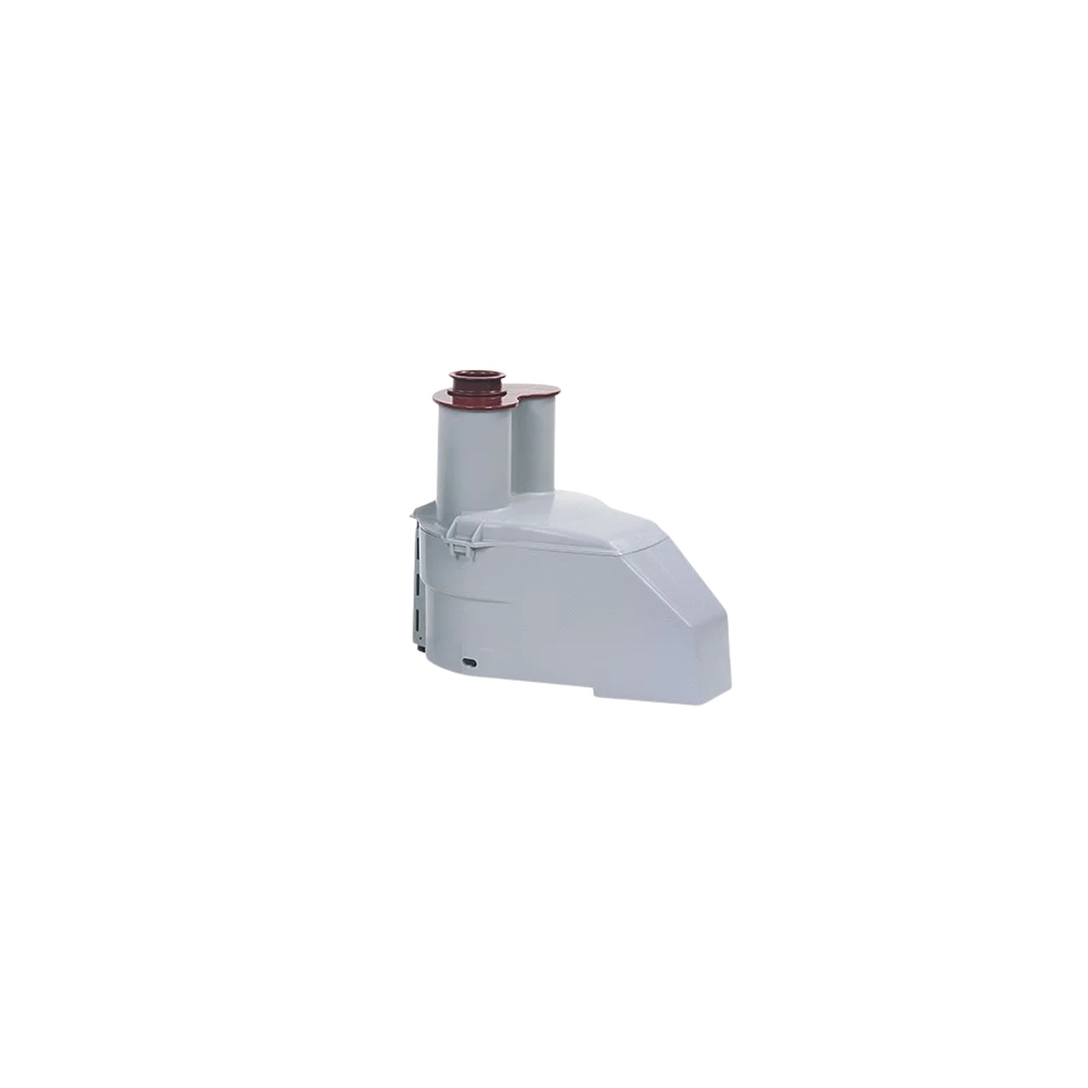 Continuous feed vegetable prep attachment with dual hoppers