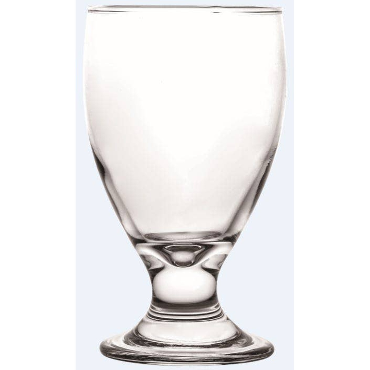 Enhanced Glassware R3712 CCG 12 oz clear footed water glass on light background