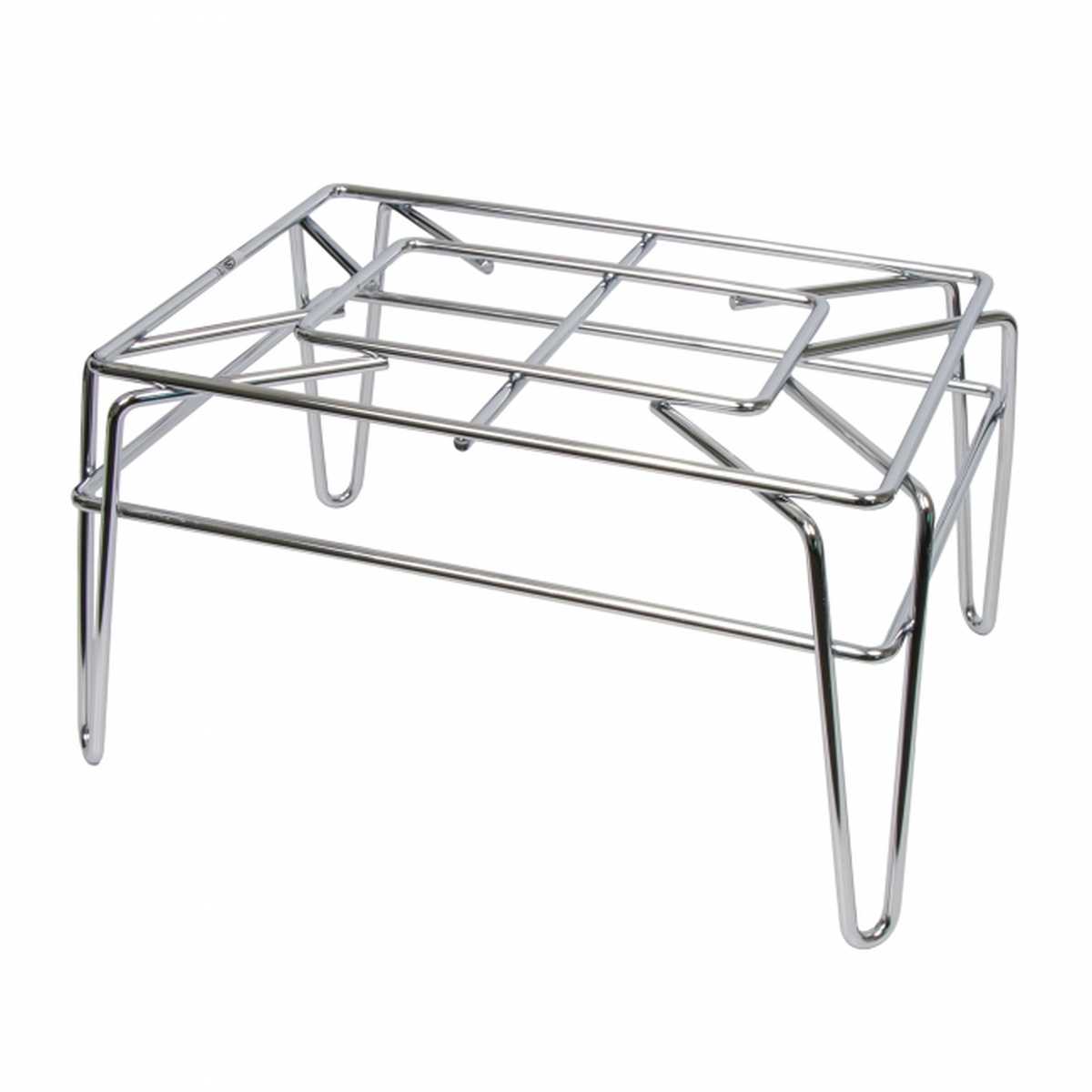GSW RA-M1510 all-welded chrome wire multi-functional dunnage rack on white background