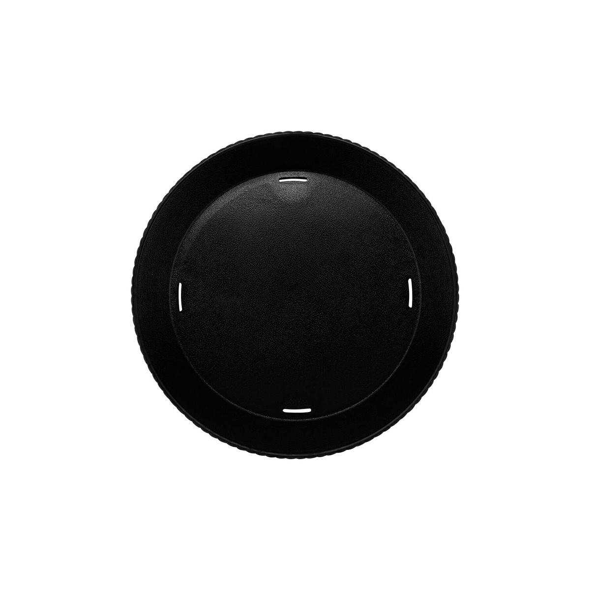 GET RB-880-BK black round basket, top-down view showing interior and textured rim