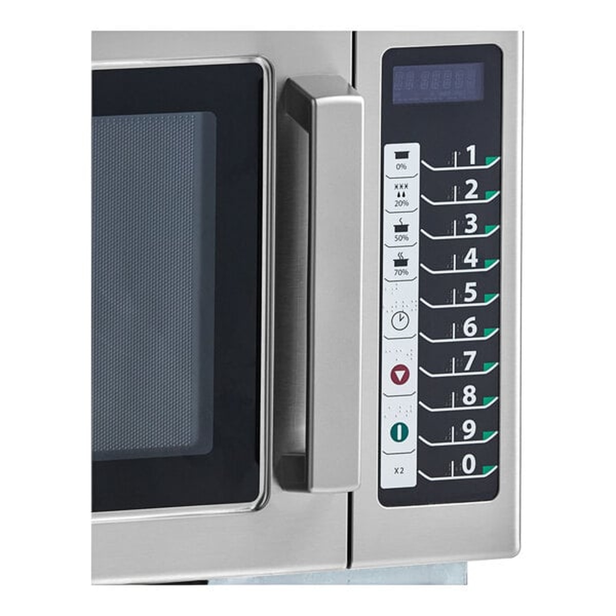 Close-up of Amana RCS10TS push-button control panel