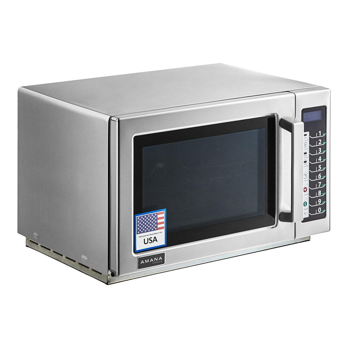 Amana RCS10TS commercial microwave with push-button control panel
